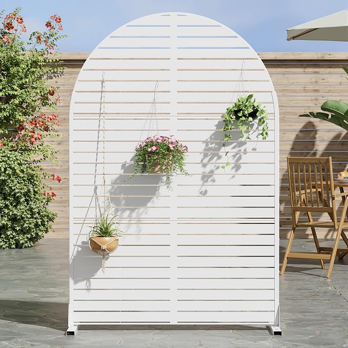 Casaphoria 72" H x 47" W Arched Metal Privacy Screen by Casaphoria