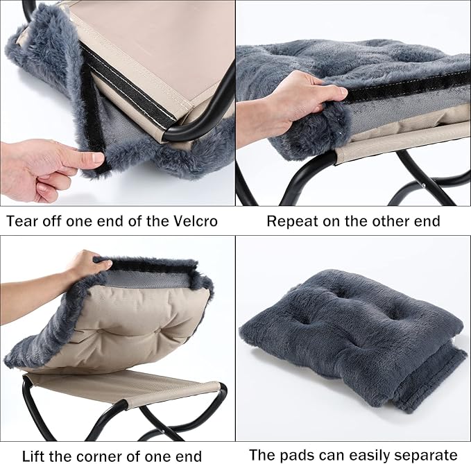 15" Foldable Foot Stool Ottoman - Image 8