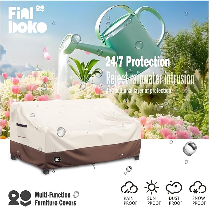 2-Seater Outdoor Couch Cover, 100% Waterproof Heavy Duty Patio Sofa Covers - Image 7