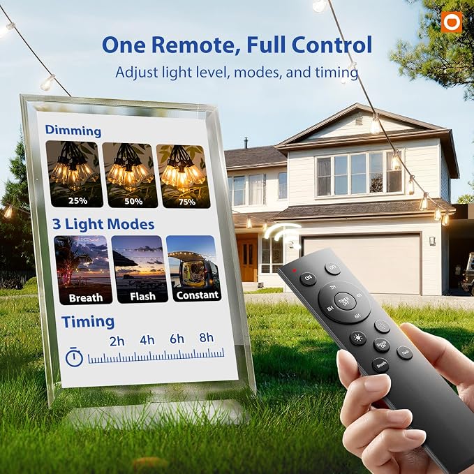 addlon 200FT LED Outdoor Lights Waterproof Patio Lights - Image 2