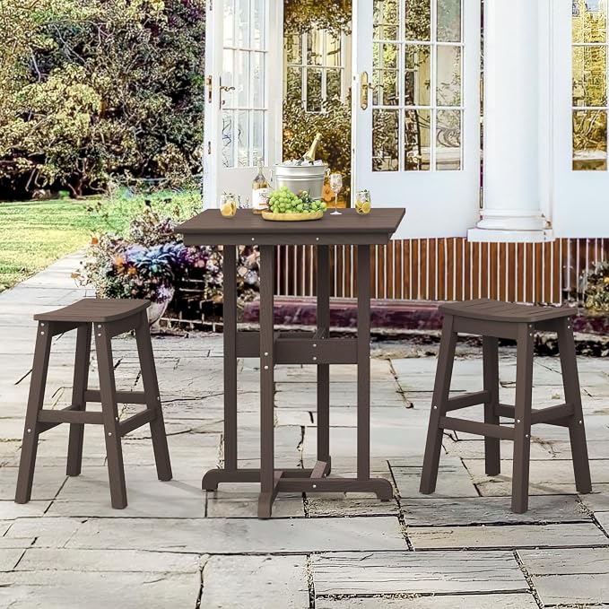 37.5" H Outdoor Bar Table，HDPE Bar Height Table - Image 2
