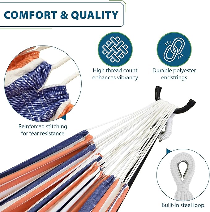 Vivere Double Cotton Hammock - Image 2