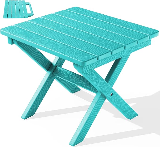 SERWALL Adirondack Side Table, No Assembly Outdoor End Table, HDPE Small by SERWALL