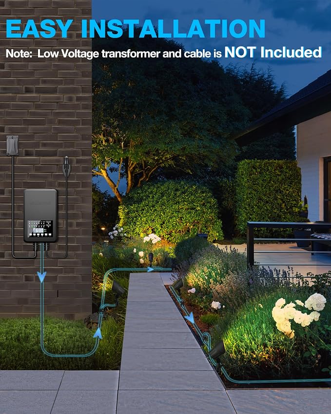 SUNVIE 6W Low Voltage Landscape Lighting LED Landscaping Lights Warm White Low - Image 4