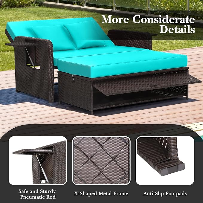 Tangkula Patio Rattan Daybed - Image 5