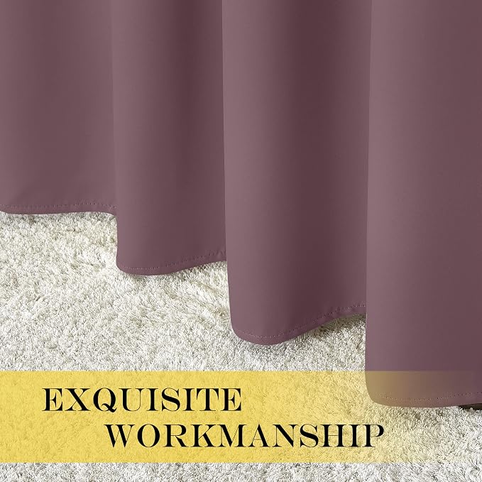 NICETOWN Patio Door Curtain Sound Blocking, Bedroom Privacy Room Divider Curtain - Image 6