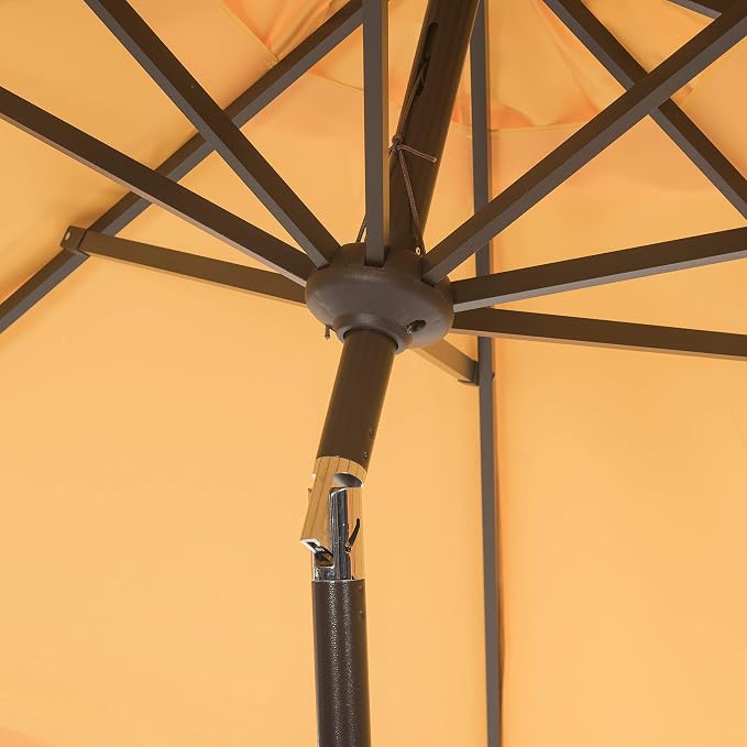 SAFAVIEH 9ft Outdoor Patio Umbrella, Auto Crank Tilt, UV Resistant - Image 8