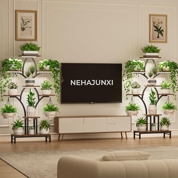 Plant Stand Indoor with 4 Grow Lights - Image 3