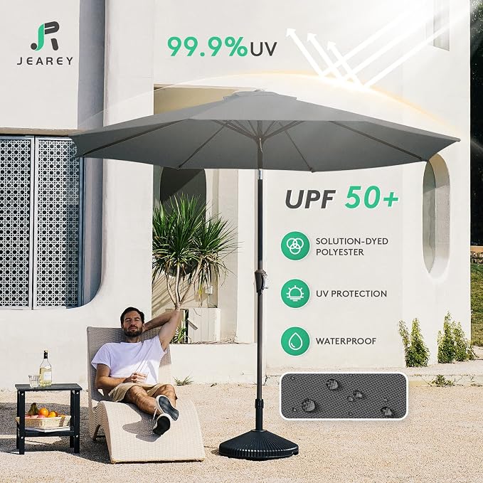 JEAREY 9FT Outdoor Patio Umbrella Outdoor Table Umbrella - Image 3