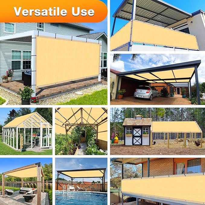 Artpuch Outdoor Pergola Shade Cover 14x14 FT Sun Shade Cloth - Image 8