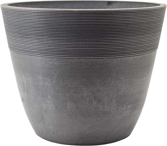 Arcadia Garden Products FM35CT Etched Pot 14x11-Cement - Image 2