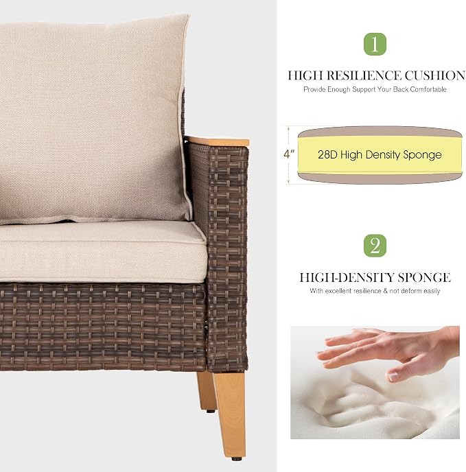 PHI VILLA 2-Piece Outdoor Wicker Furniture Set - Image 7