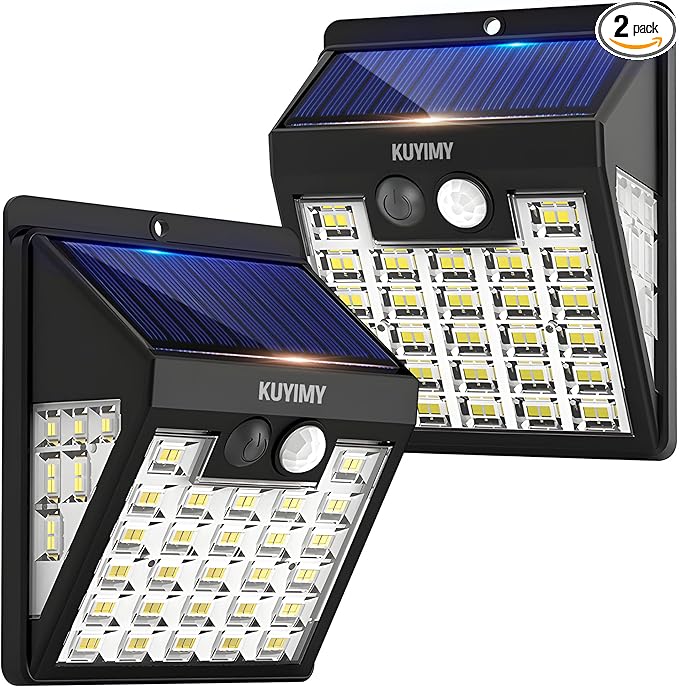 Solar Lights Outdoor, 72 LED Motion Sensor Wall Light, IP65 Waterproof and 3 by KUYIMY