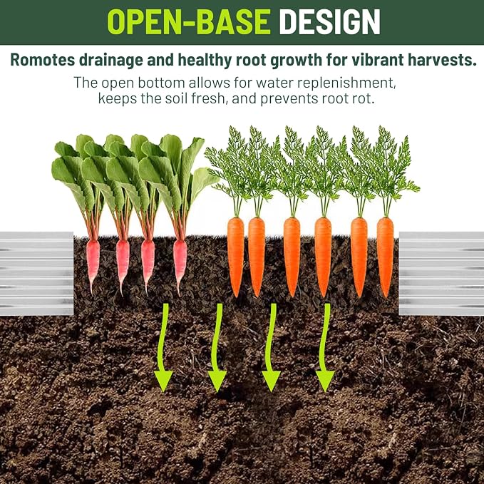 2 Pack 6x1.5x1FT Galvanized Metal Raised Garden Bed Kit - Image 4