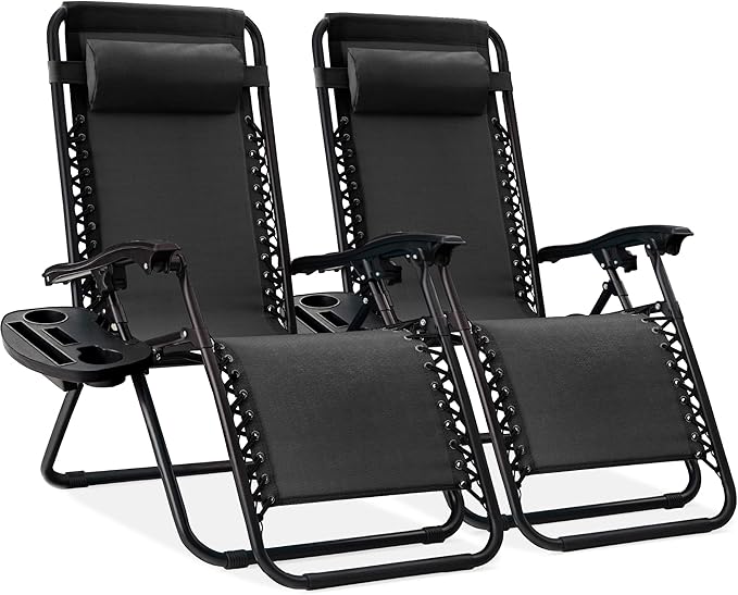 Best Choice Products Set of 2 Adjustable Steel Mesh Zero Gravity Lounge Chair by BestChoiceProducts
