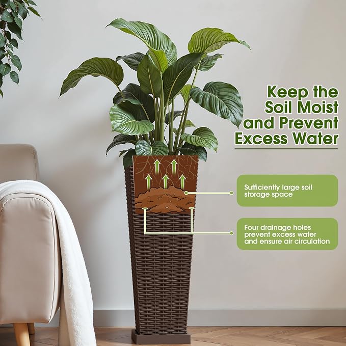 Devoko Resin Tall Planters - Image 3
