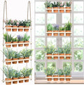 4 Tiered Window Plant Shelves Hanging Herb Planter Indoor Display by FillTouch