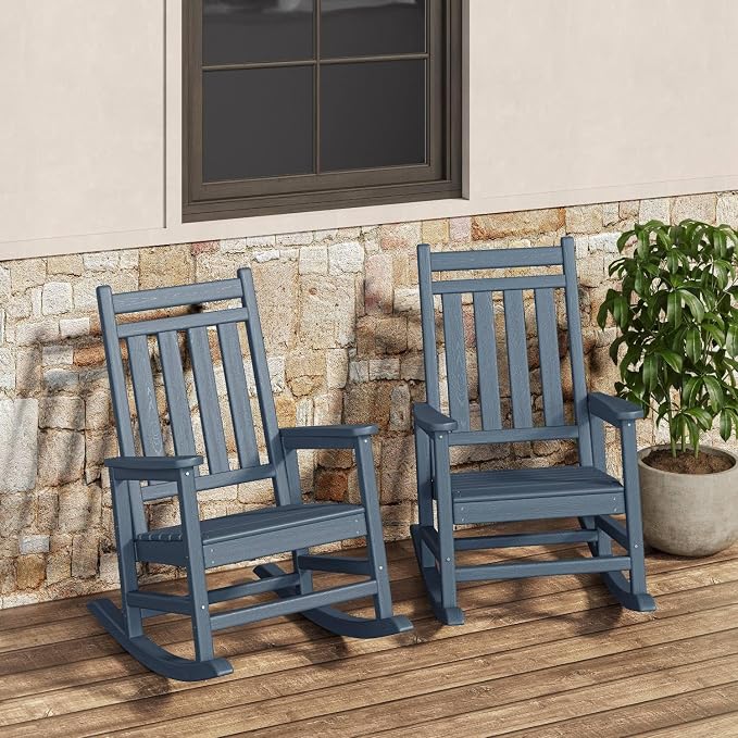 GarveeLife Poly Lumber Rocking Chair Outdoor Set of 2 by GarveeLife