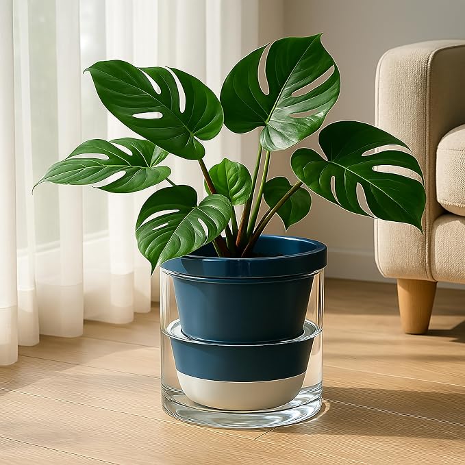 D'vine Dev 10 Inch Design Self Watering Planter - Image 3