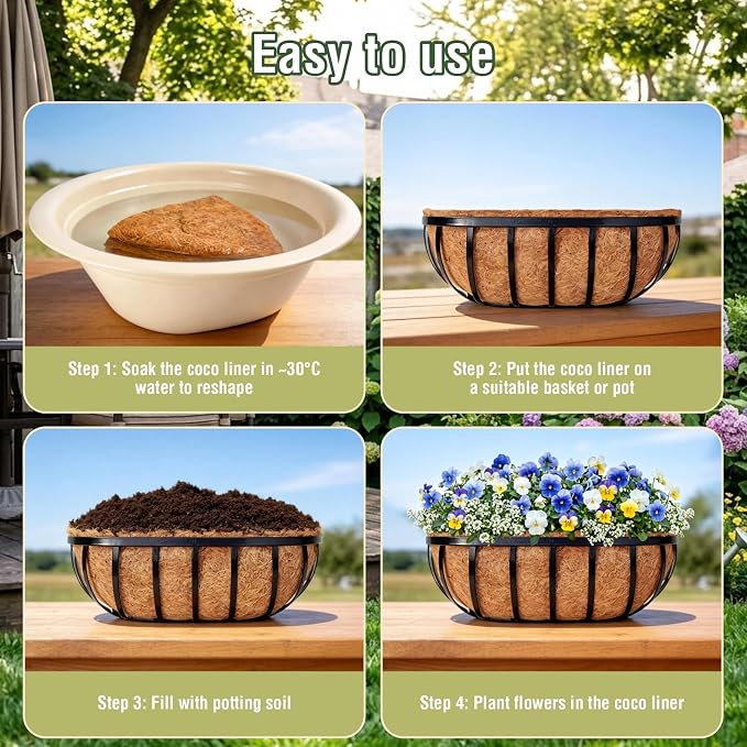 4 Pcs 36 Inch Trough Coco Liner - Image 4
