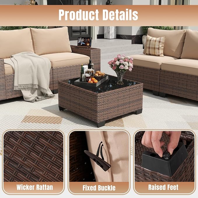 Aoxun 13 Pieces Patio Furniture Set - Image 7