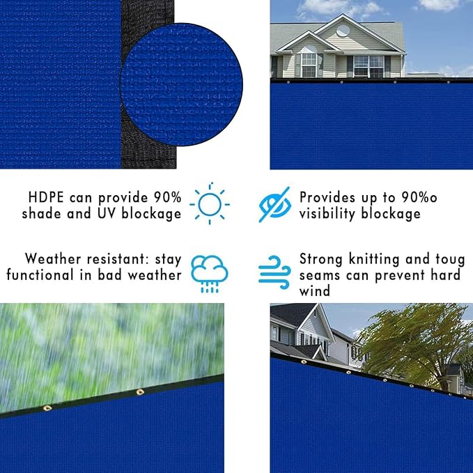 UPGRADE Privacy Screen 6' x 50' Fence Commercial Shade Cover - Image 5