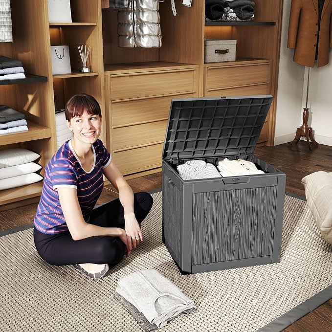 35 Gallon Outdoor Deck Box, Lockable Waterproof Outdoor Storage Boxes - Image 4