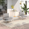 Sundale Outdoor 3 Pieces Patio Furniture Set, Metal Outdoor Sectional Sofa by SundaleOutdoor