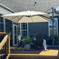 PURPLE LEAF Patio Umbrella 10' X 10' Rectangle Cantilever Umbrella Large by Unknown