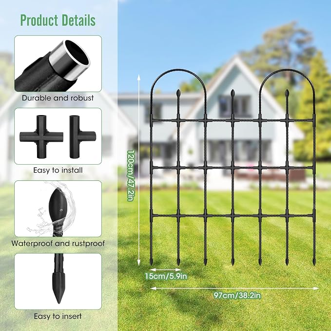 Trellis for Climbing Plants Outdoor, 47.2" H Garden Trellis, Rustproof Garden - Image 3