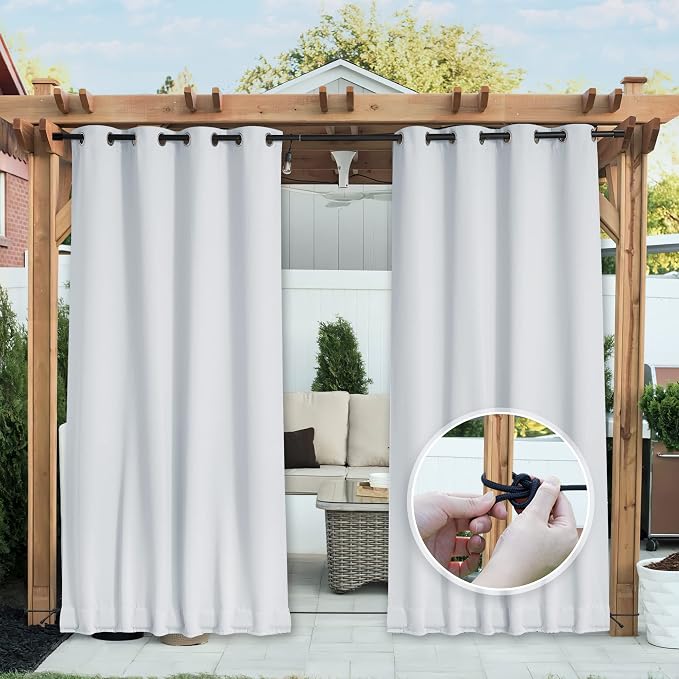 NICETOWN 2 Panels Weighted Blackout Curtains - Image 6