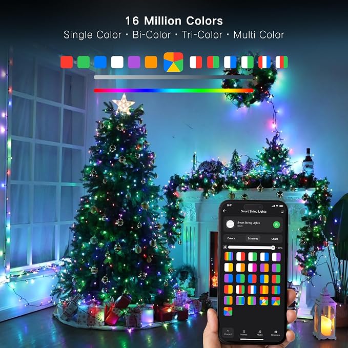 Brizled Smart Christmas Lights, 196ft 600 LED Smart WiFi Color Changing String - Image 3