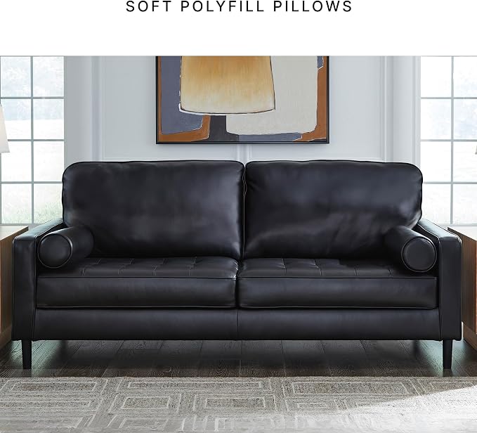 Signature Design by Ashley Bryceview Contemporary Leather Match Tufted Sofa - Image 9