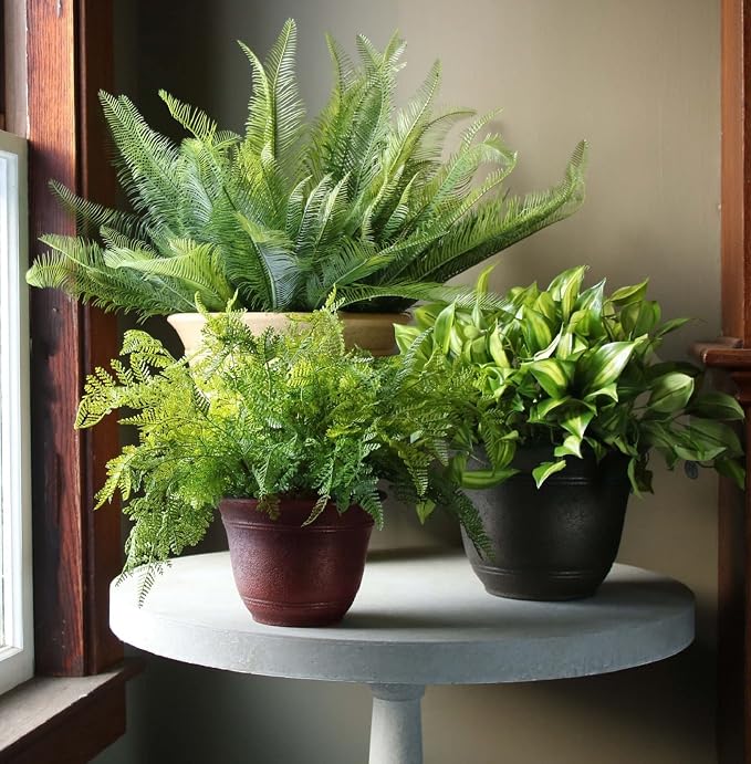 The HC Companies Sierra Round Self-Watering Pot - Image 6