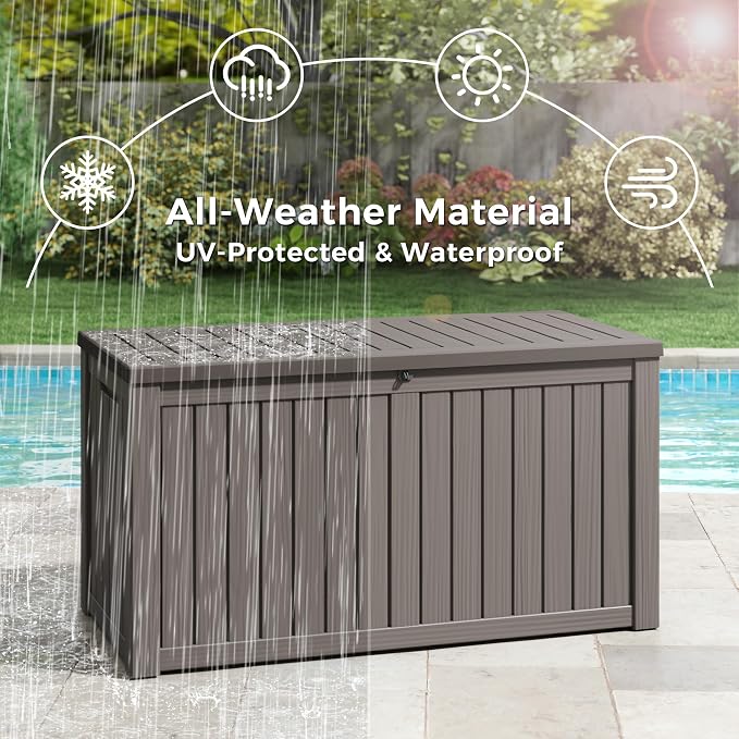 Outdoor Storage Box, Resin Deck Boxes Indoor and outdoor, Waterproof Storage - Image 4