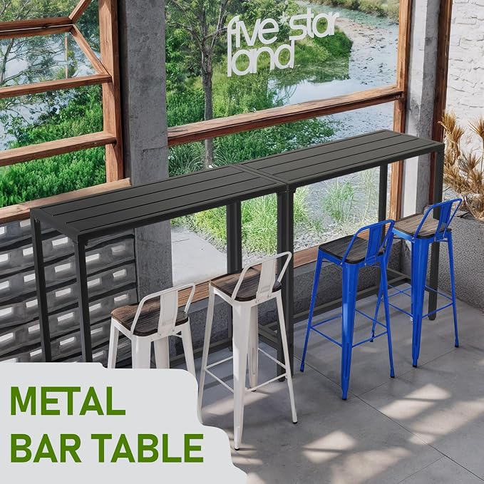 Outvita Outdoor Bar Table, Bistro Rectangle - Image 8