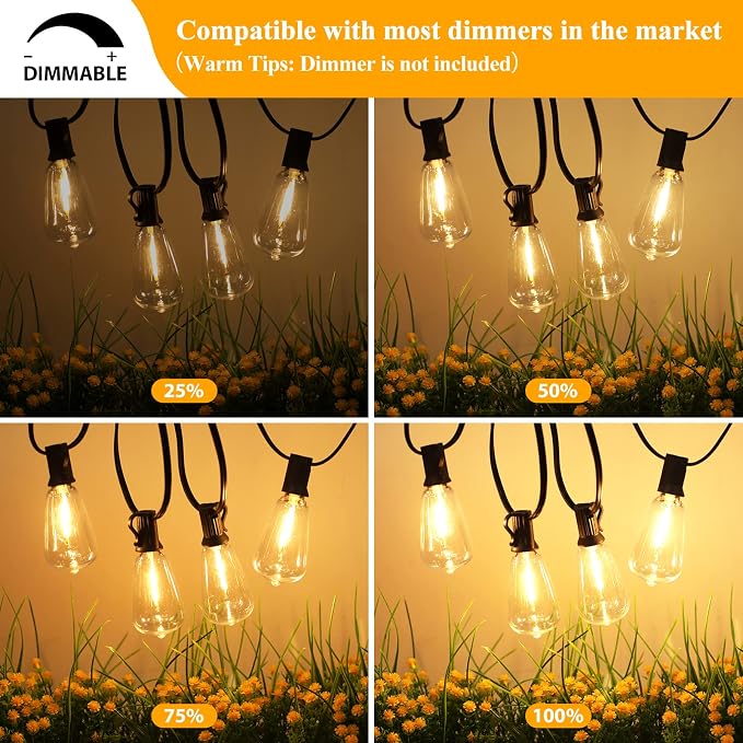 Brightever Outdoor String Lights 180FT, Patio Lights - Image 4