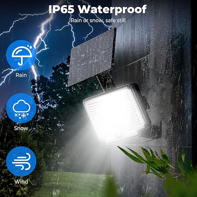 Peasur Solar Lights Outdoor Waterproof, Solar Motion Security Light, Flood - Image 5
