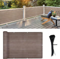 LOVE STORY 2.5' x 10' Brown Balcony Screen Privacy Fence Cover UV Protection by LOVESTORY