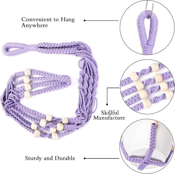 Augshy Macrame Hanging Planter, Hanging Planters - Image 3