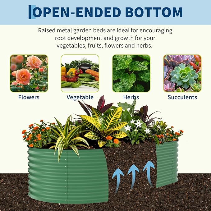Garvee 2 Pack Galvanized Raised Garden Beds - Image 7