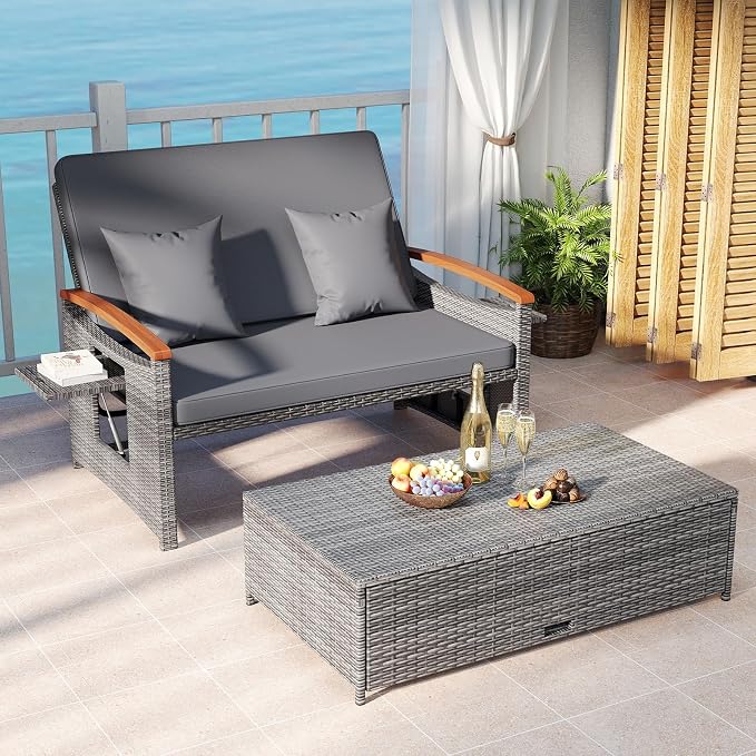 Tangkula Patio Rattan Daybed - Image 3