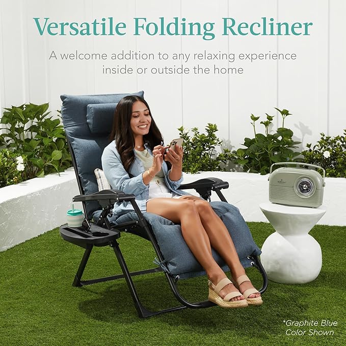 Best Choice Products Oversized Zero Gravity Chair, Folding Outdoor Patio - Image 9