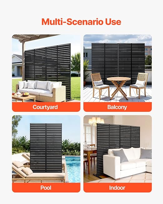 VEVOR Metal Privacy Screen, Garden Divider Panel - Image 6