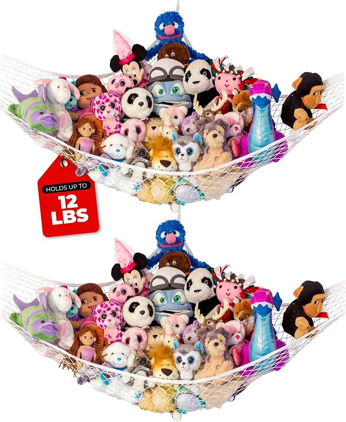 Lilly's Love Stuffed Animal Hammock | Corner Hanging Organizer, Toy Storage by LillysLove