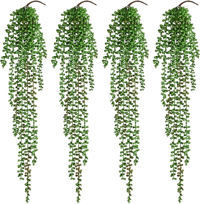 Waipfaru 4Pcs Artificial Hanging Plants, Fake Vines Fake Hanging Plants by Waipfaru