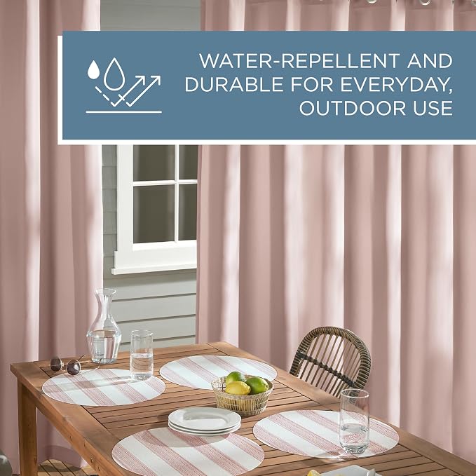 TOWN & COUNTRY BASICS Cabana Solid Heavyweight Indoor Outdoor Curtains - Image 7