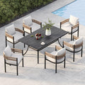Grand patio Outdoor Dining Set, 7-Piece Patio Table and Chairs Set, Metal Woven by GrandPatio