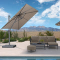 PURPLE LEAF Patio Umbrella 8' X 8' Rectangle Cantilever Umbrella Large Aluminum by Unknown