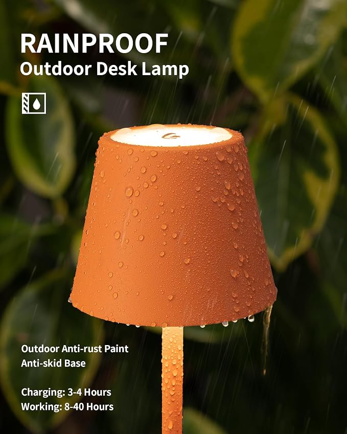 KDG 2 Pack Cordless Table Lamp, Portable LED Desk Lamp, 4000mAh Battery Operated - Image 3